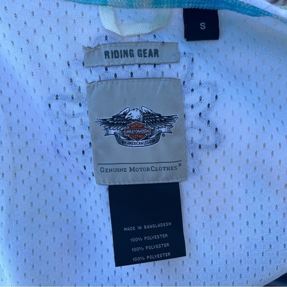 HARLEY-DAVIDSON Los Cabos White Mesh Functional Reflective Riding Jacket Sz S - Picture 15 of 16